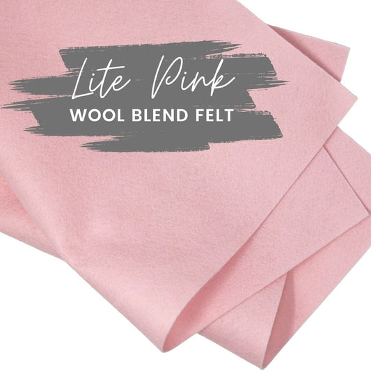 Lite Pink Wool Blend Felt