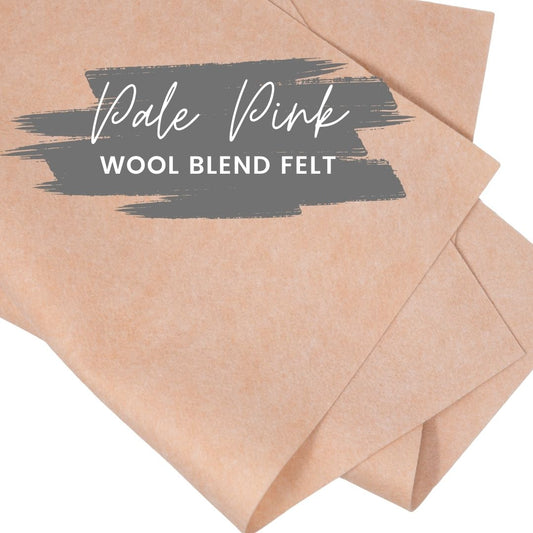 Pale Pink Wool Blend Felt