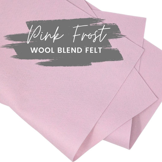 Pink Frost Wool Blend Felt