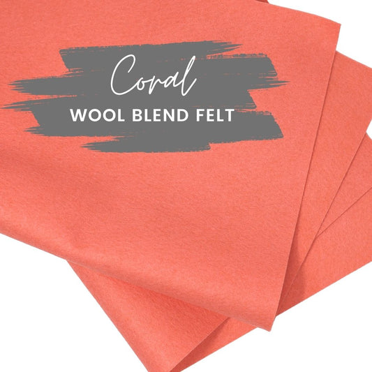 Coral Wool Blend Felt