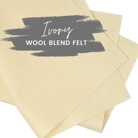 Ivory Wool Blend Felt