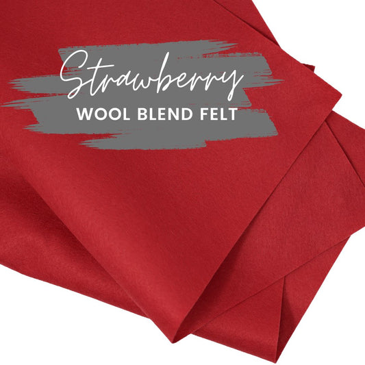 Strawberry Wool Blend Felt