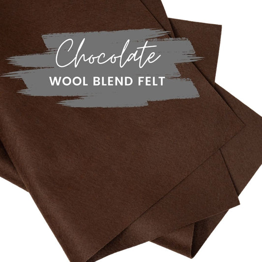 Chocolate Wool Blend Felt