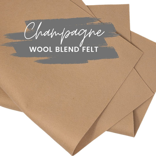 Champagne Wool Blend Felt