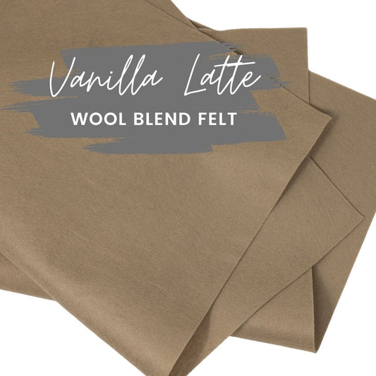 Vanilla Latte Wool Blend Felt