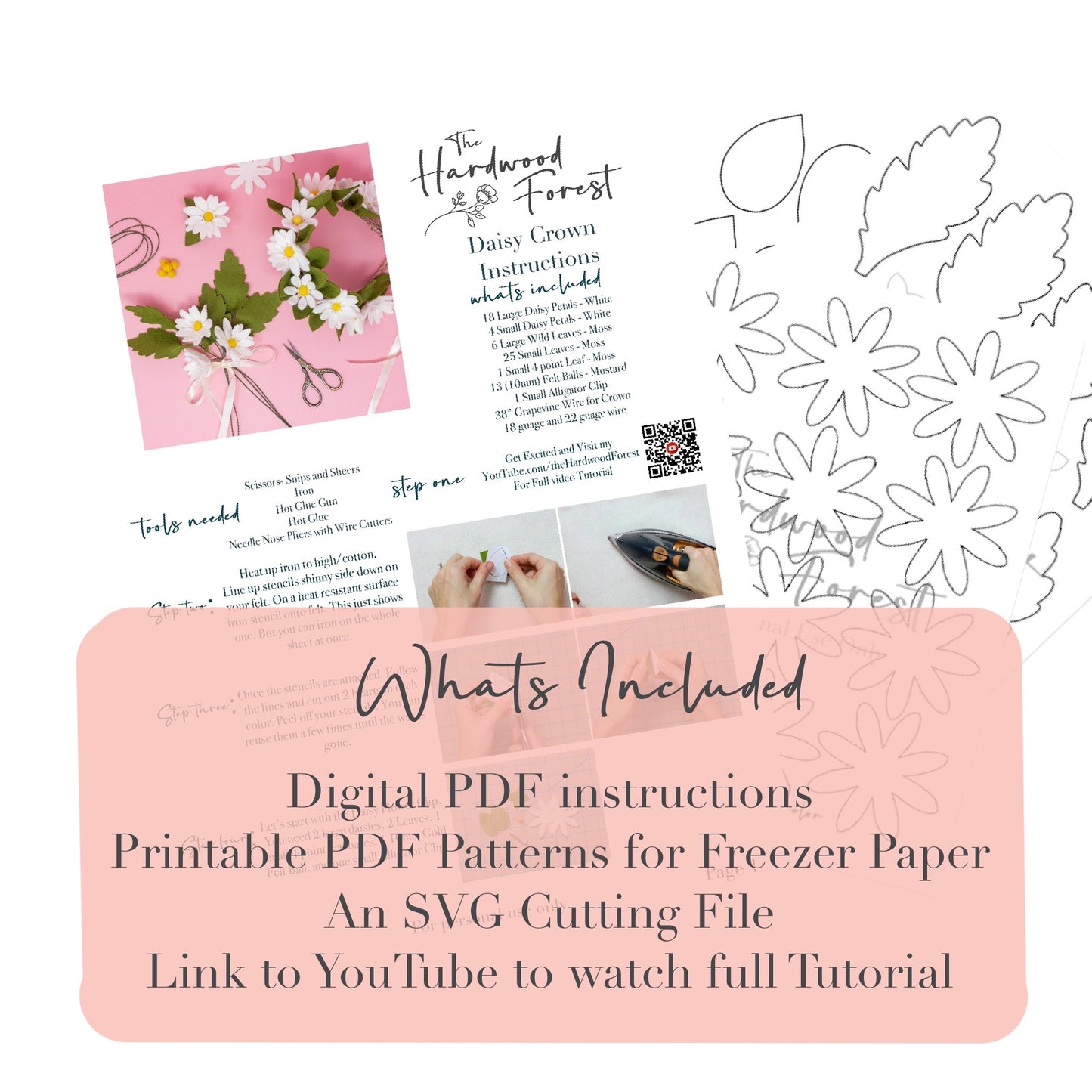 Daisy Trio PDF and SVG Digital Download Kit