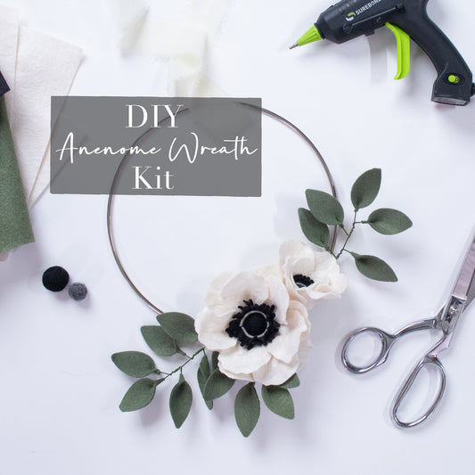 Felt Anemone Hoop Wreath DIY Kit