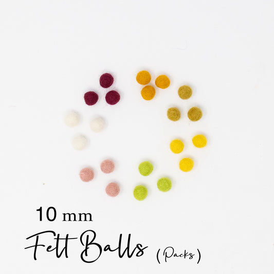 Felt Balls 10mm (Pack of 25)