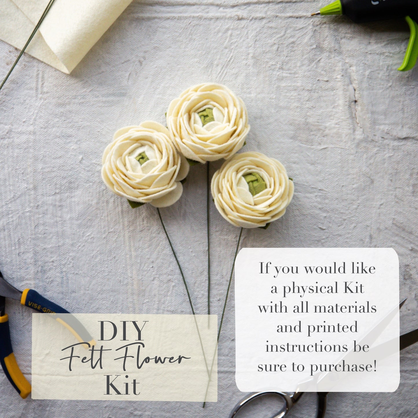 Ranunculus PDF and SVG Digital Download Kit