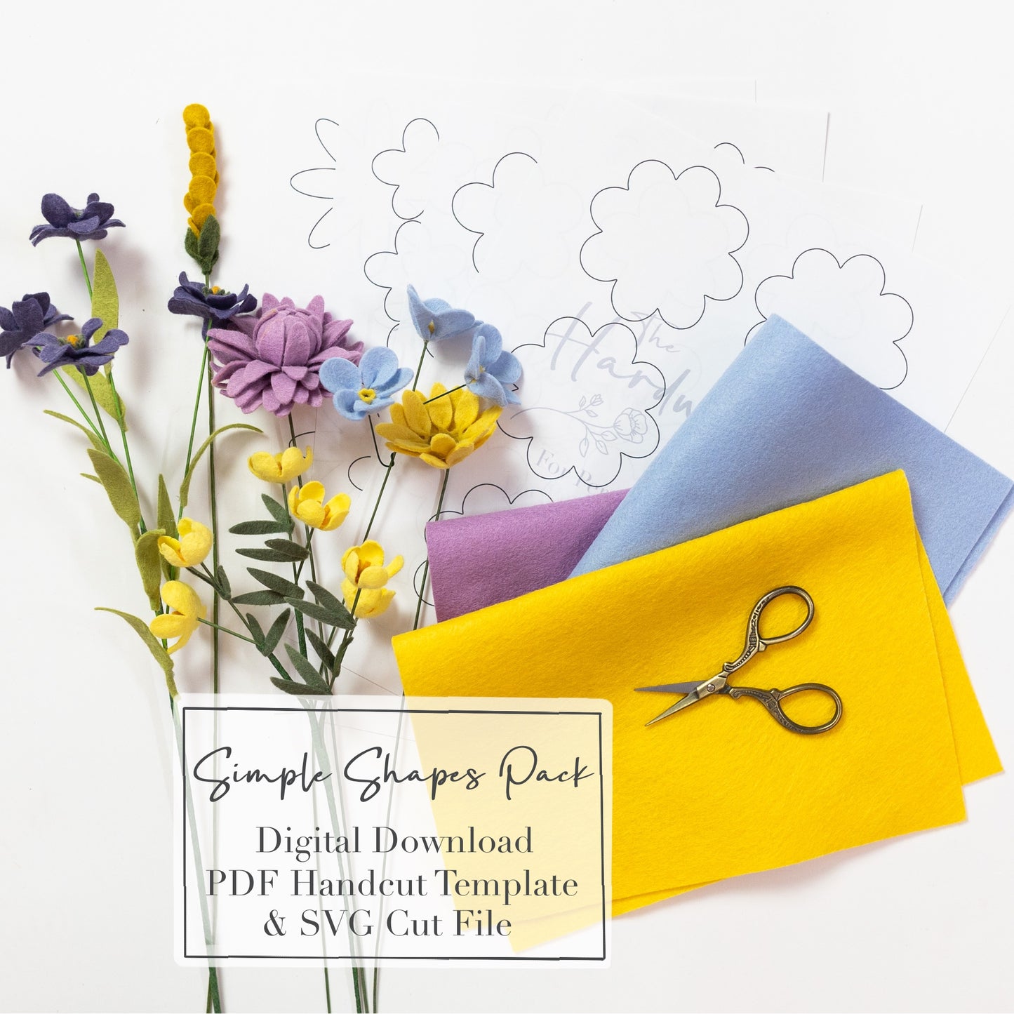 Simple Shapes Pack Digital PDF & SVG Download