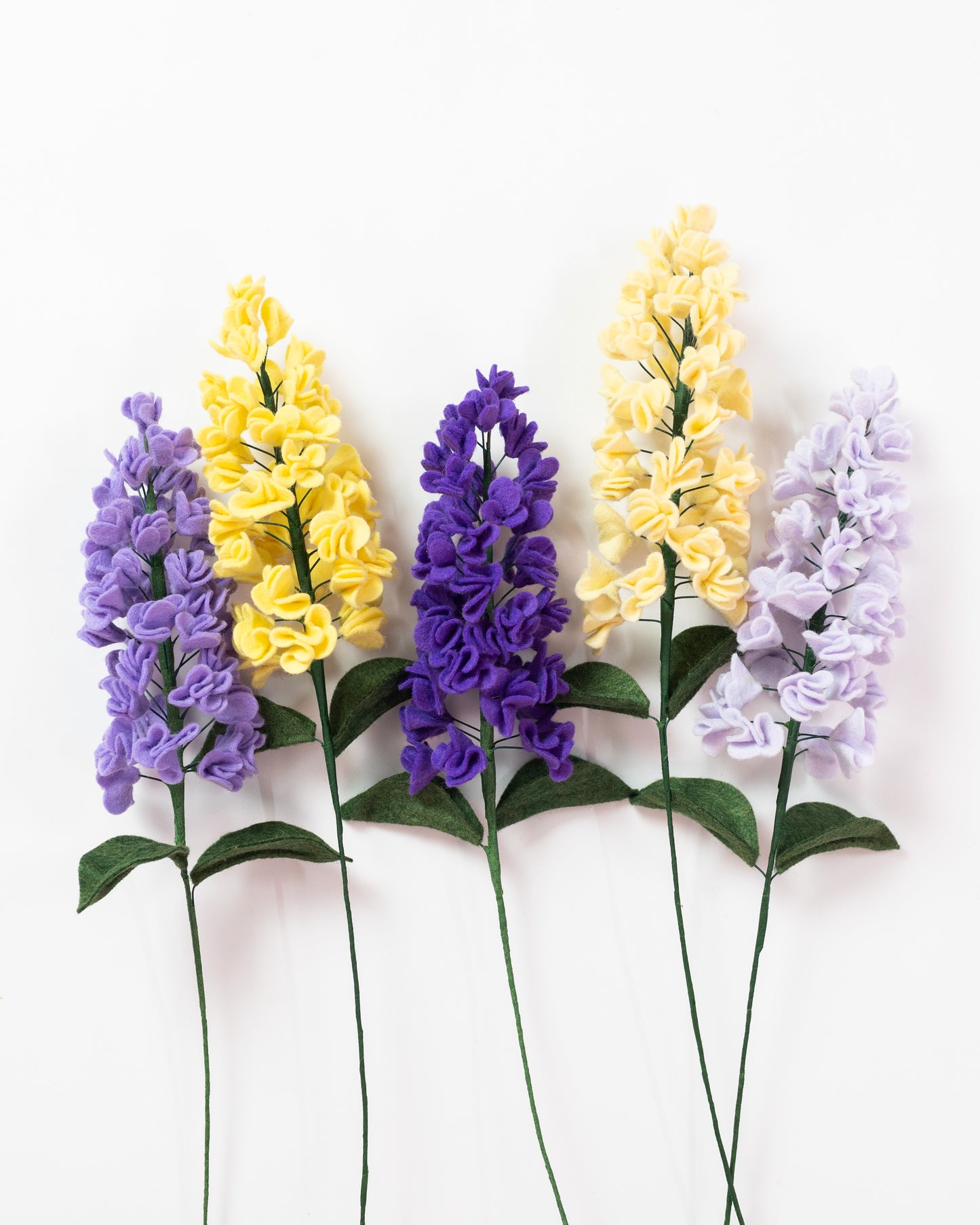 Lilac Flower Stem with Leaves