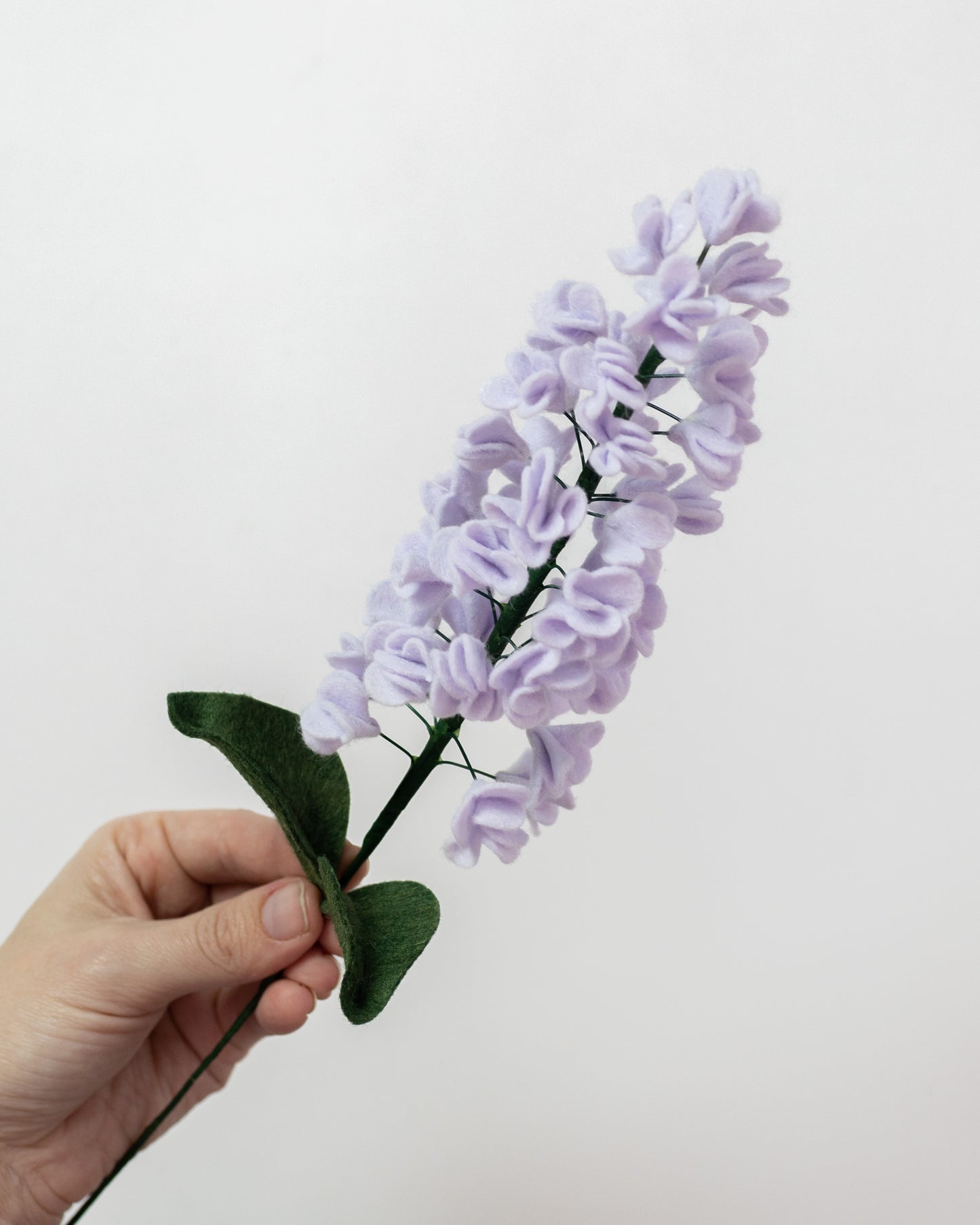 Lilac Flower Stem with Leaves