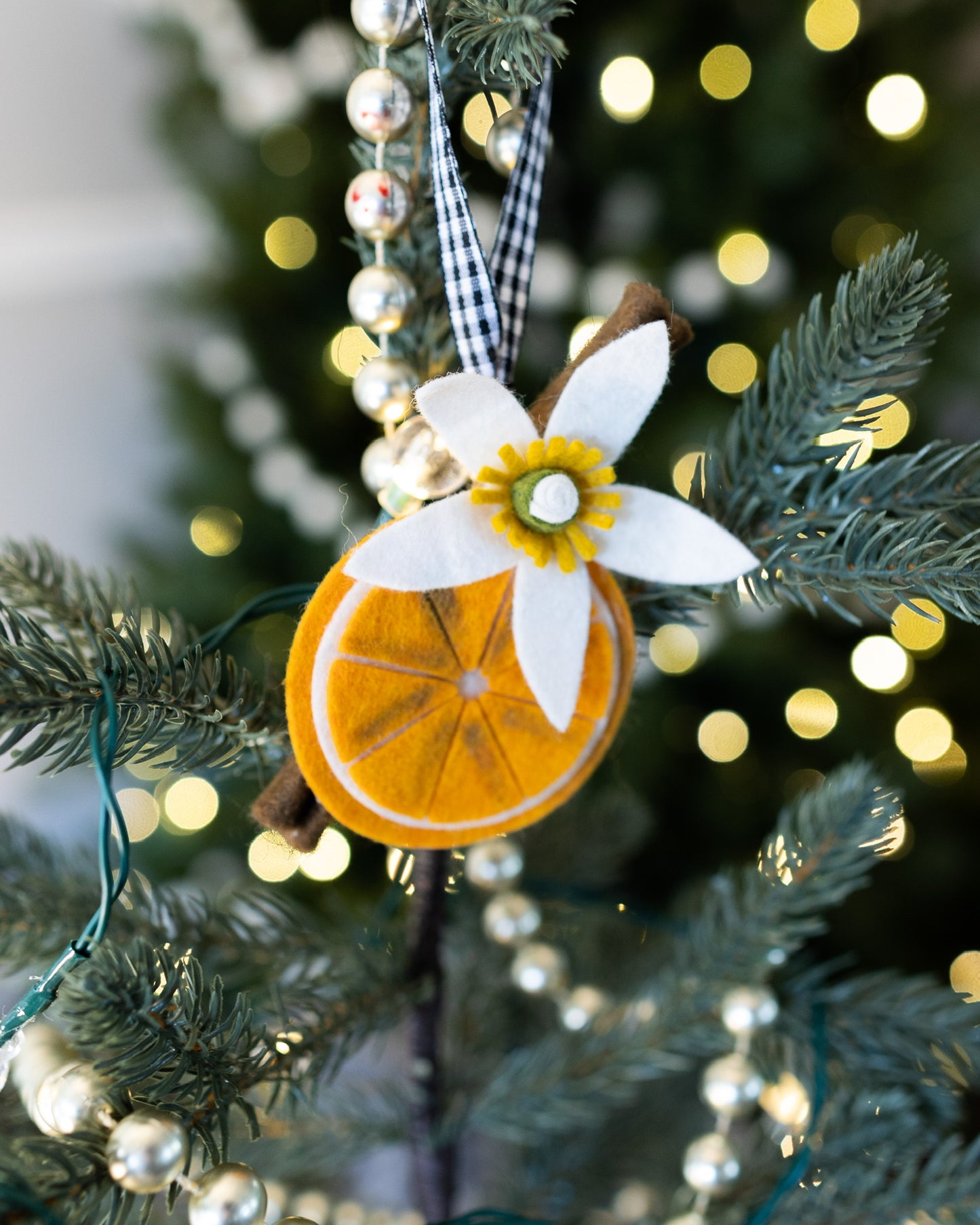 Orange Christmas Ornament Set