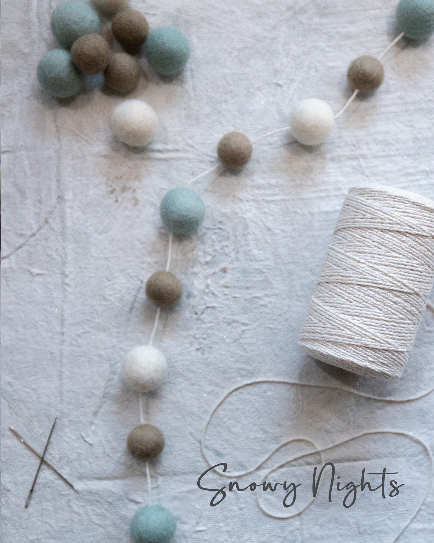DIY Felt Ball Christmas Garland