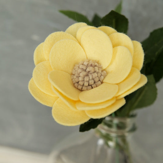Ground Rose Felt Flower Stem
