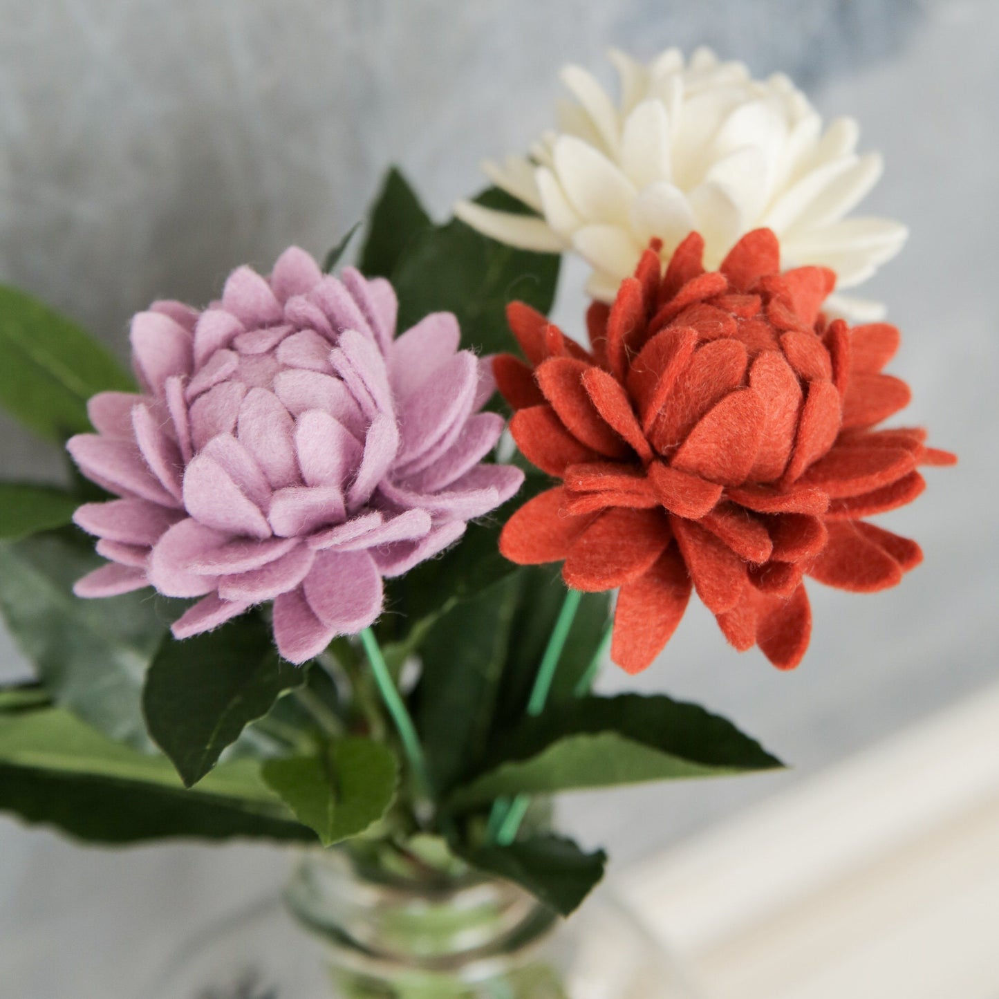 Chrysanthemum Felt Flower Stem