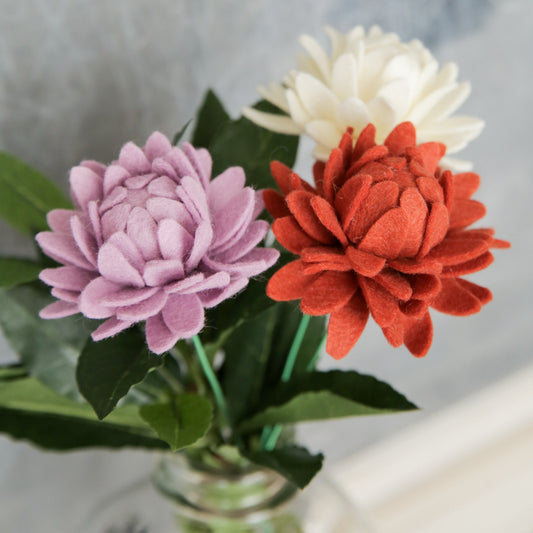 Chrysanthemum Felt Flower Stem