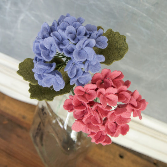 Hydrangea Stem with Leaves