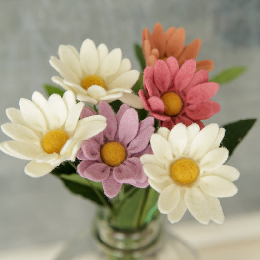 Marguerite Daisy Felt Flower Stem