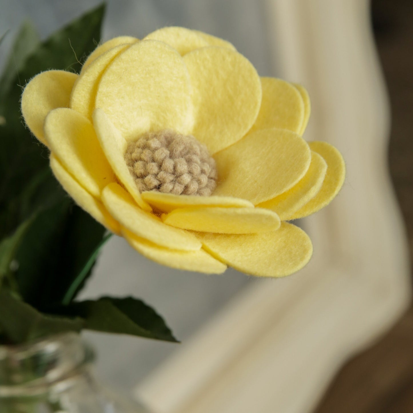 Ground Rose Felt Flower Stem