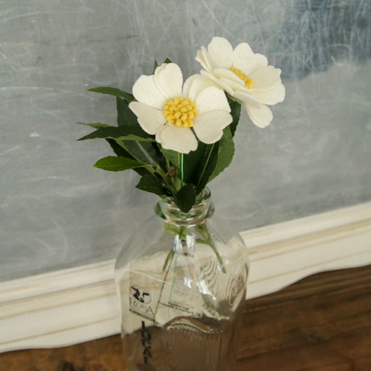 Cosmos Daisy Felt Flower Stem