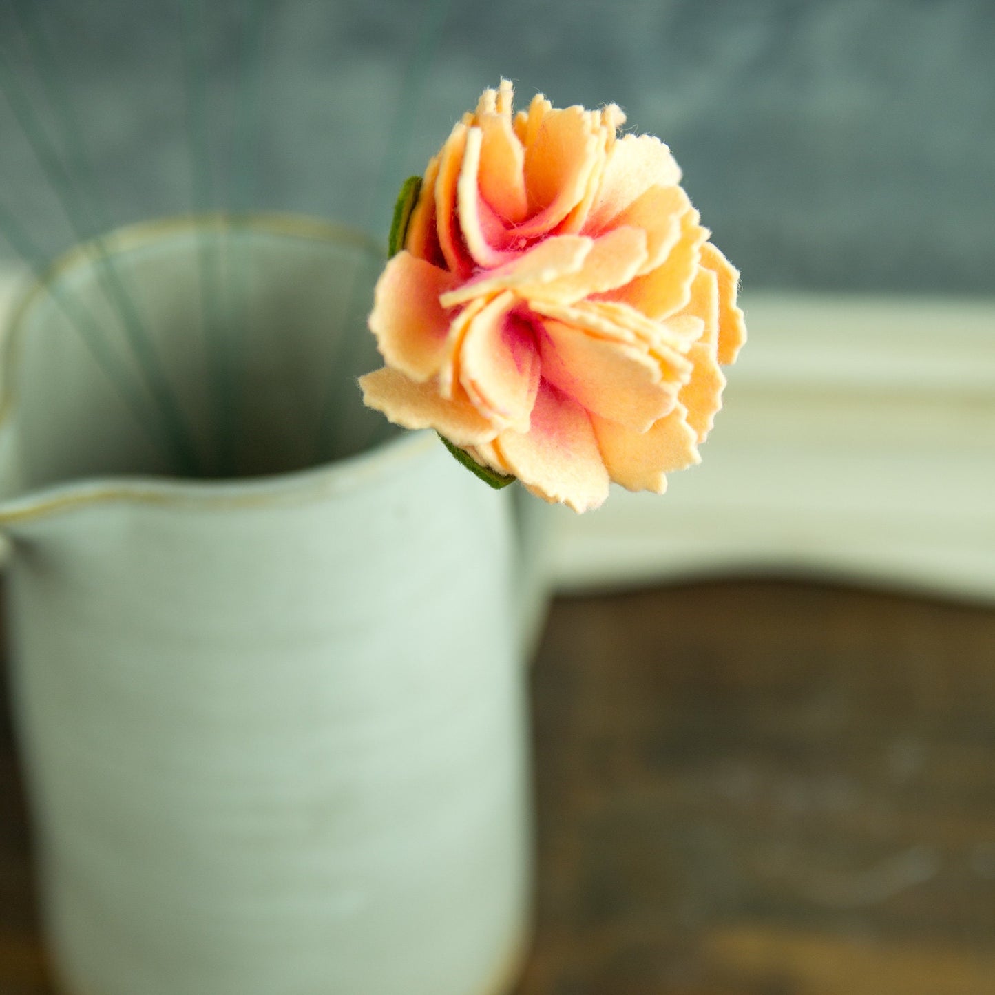Carnation Felt Flower Stem