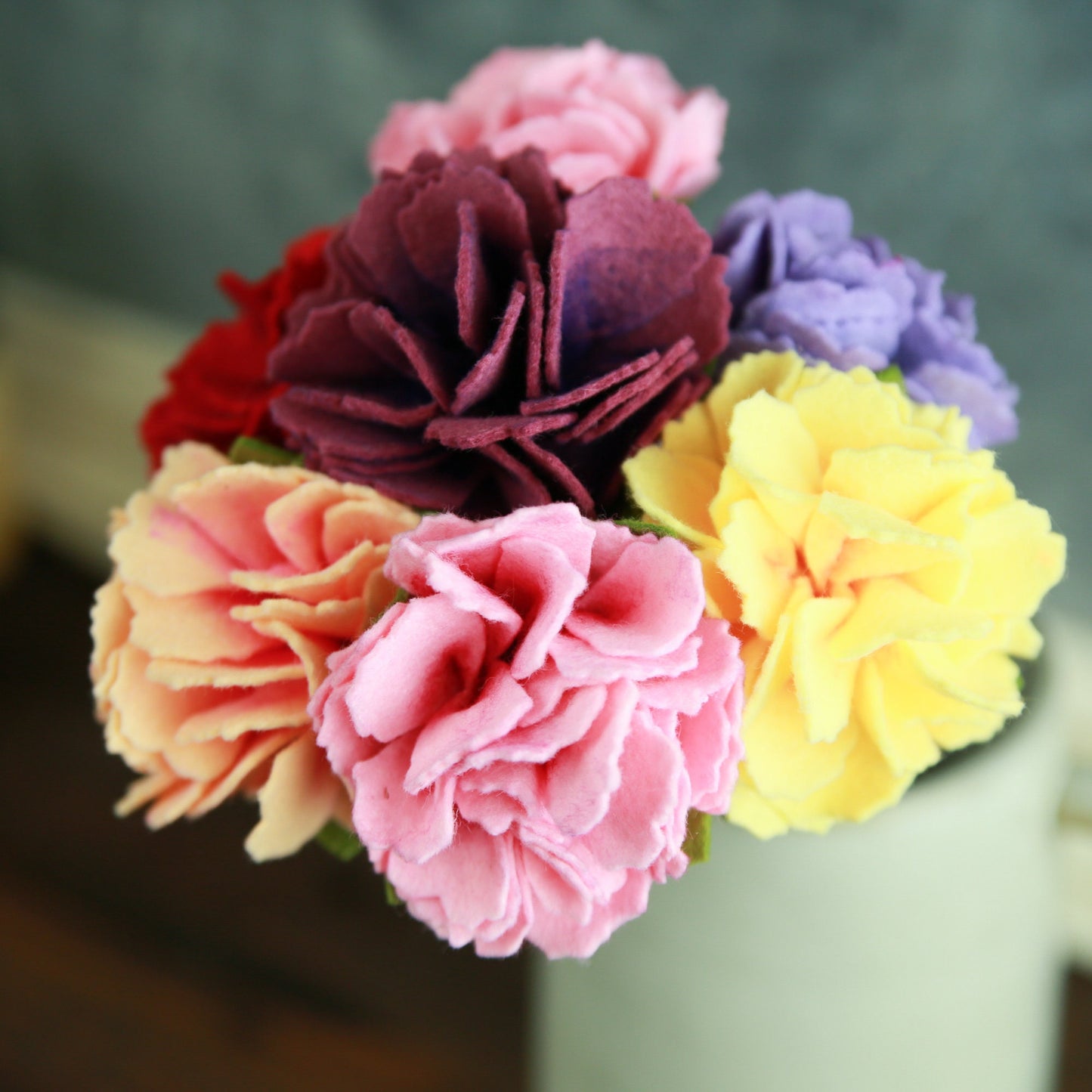 Carnation Felt Flower Stem