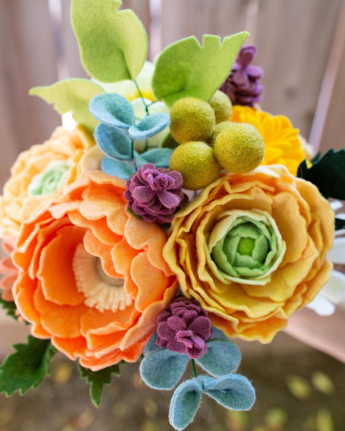 Bridal Bouquet Consultation Felt Flowers