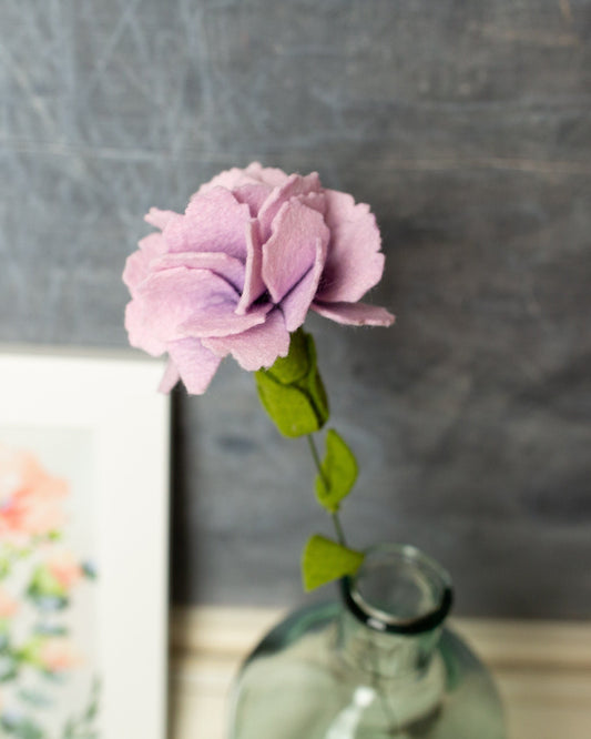 Carnation Felt Flower Stem