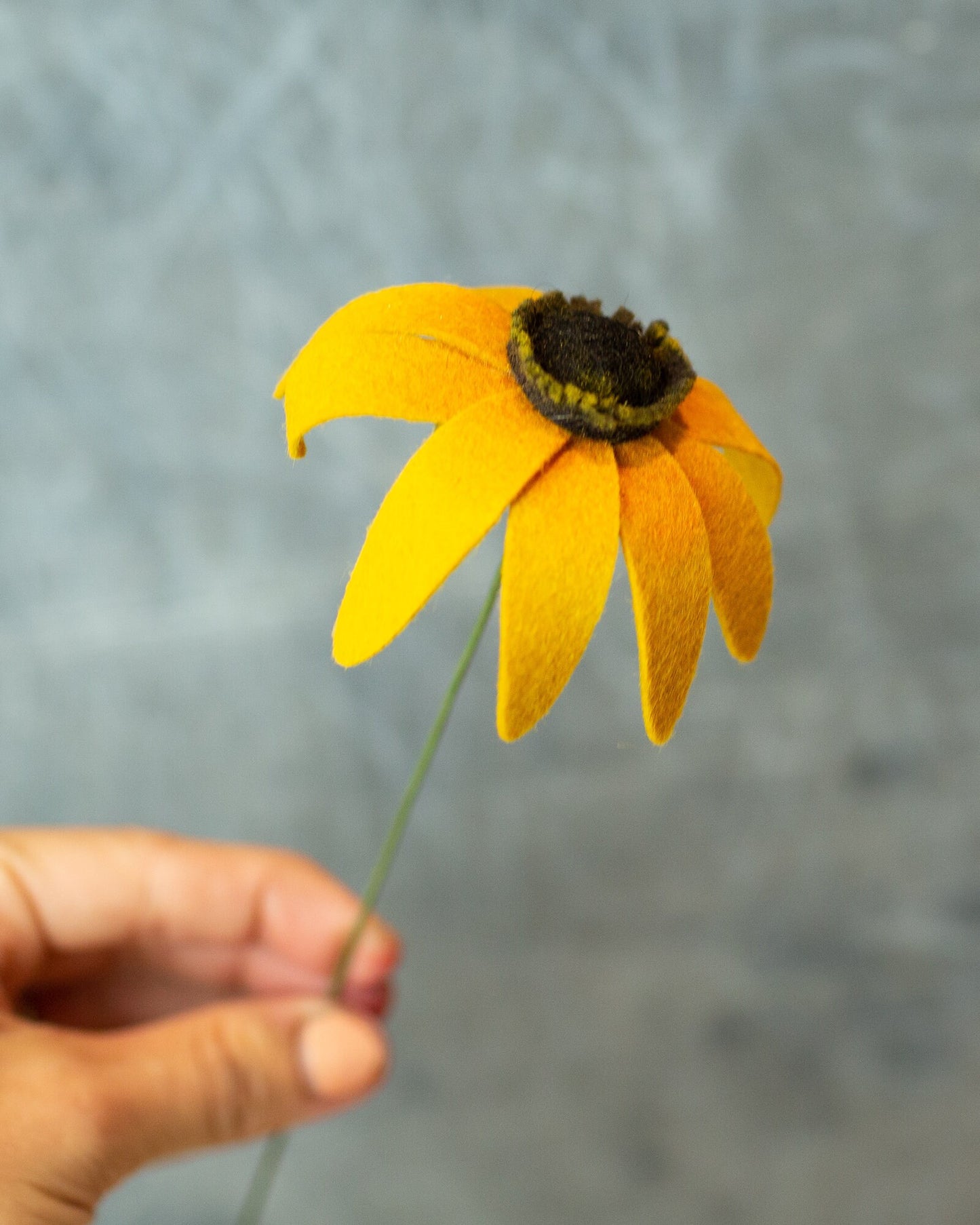 Black Eyed Susan Felt Flower Stem