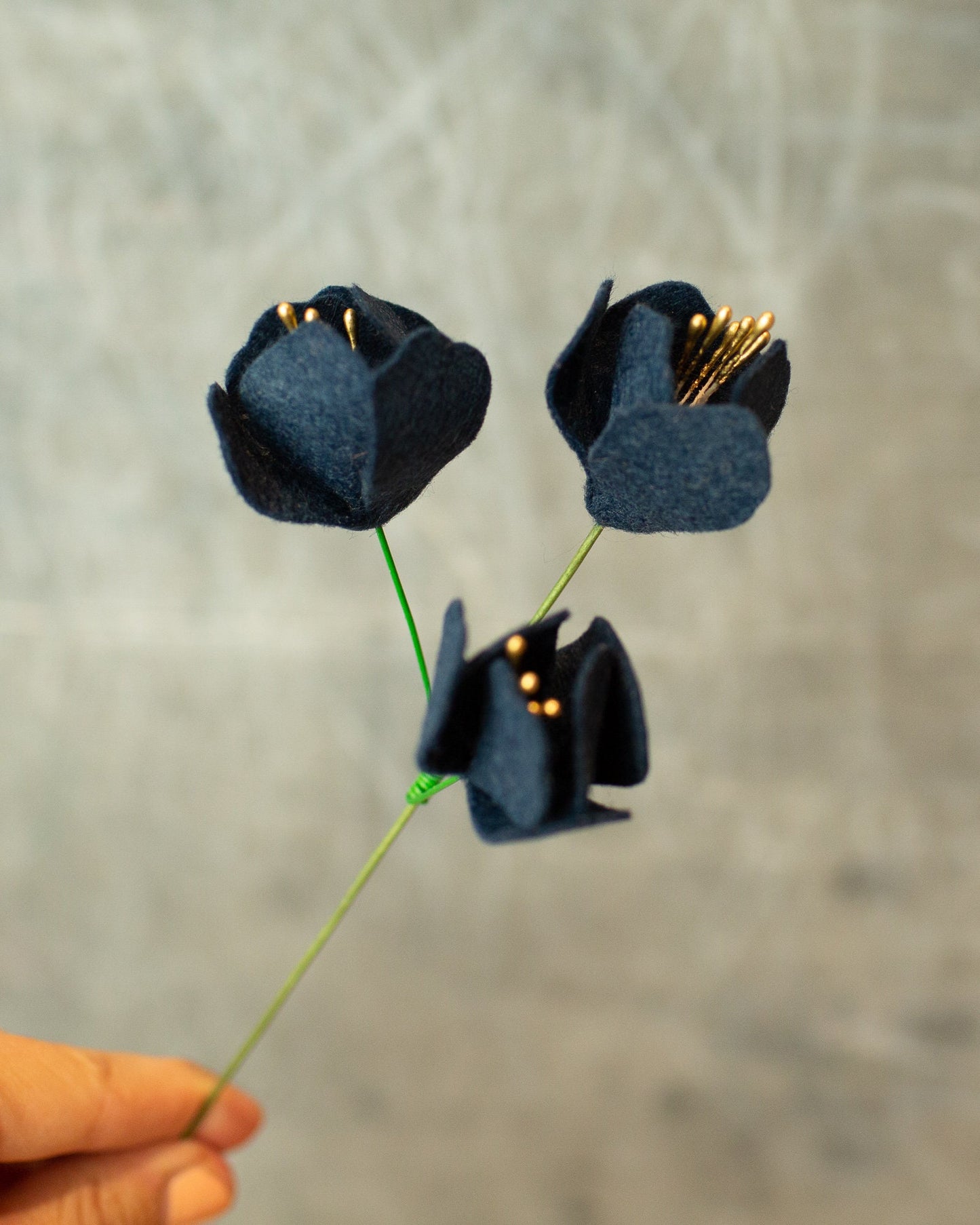 Azalea Felt Flower Stem
