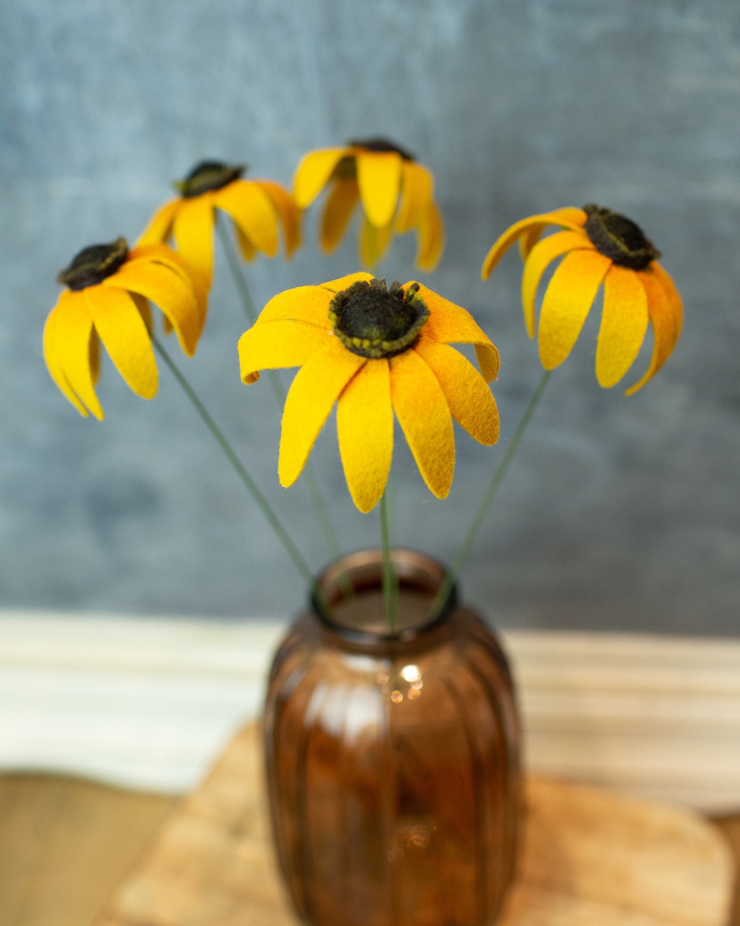 Black Eyed Susan Felt Flower Stem