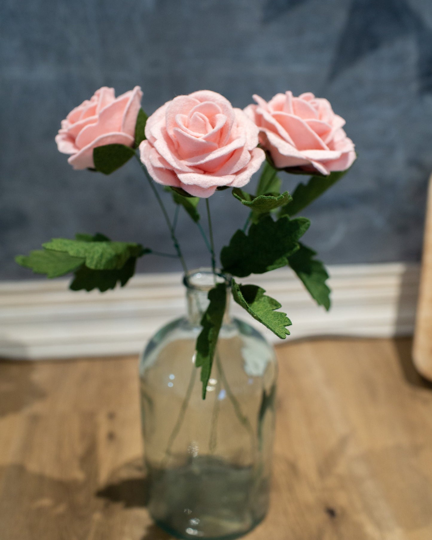 Sweetheart Rose and Leaves Stem