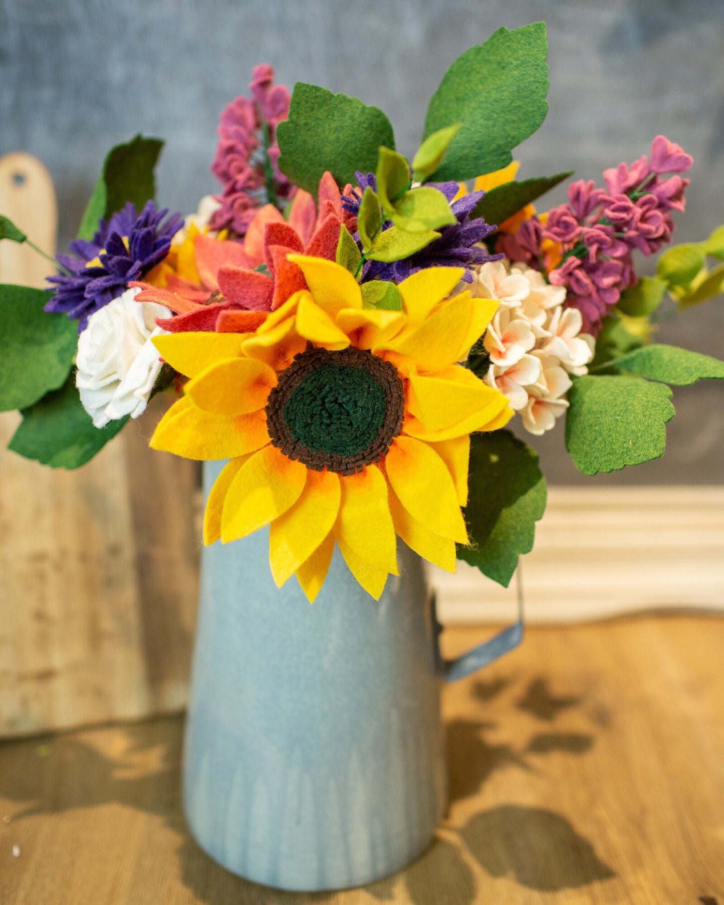 Sunflower and Bud Stem