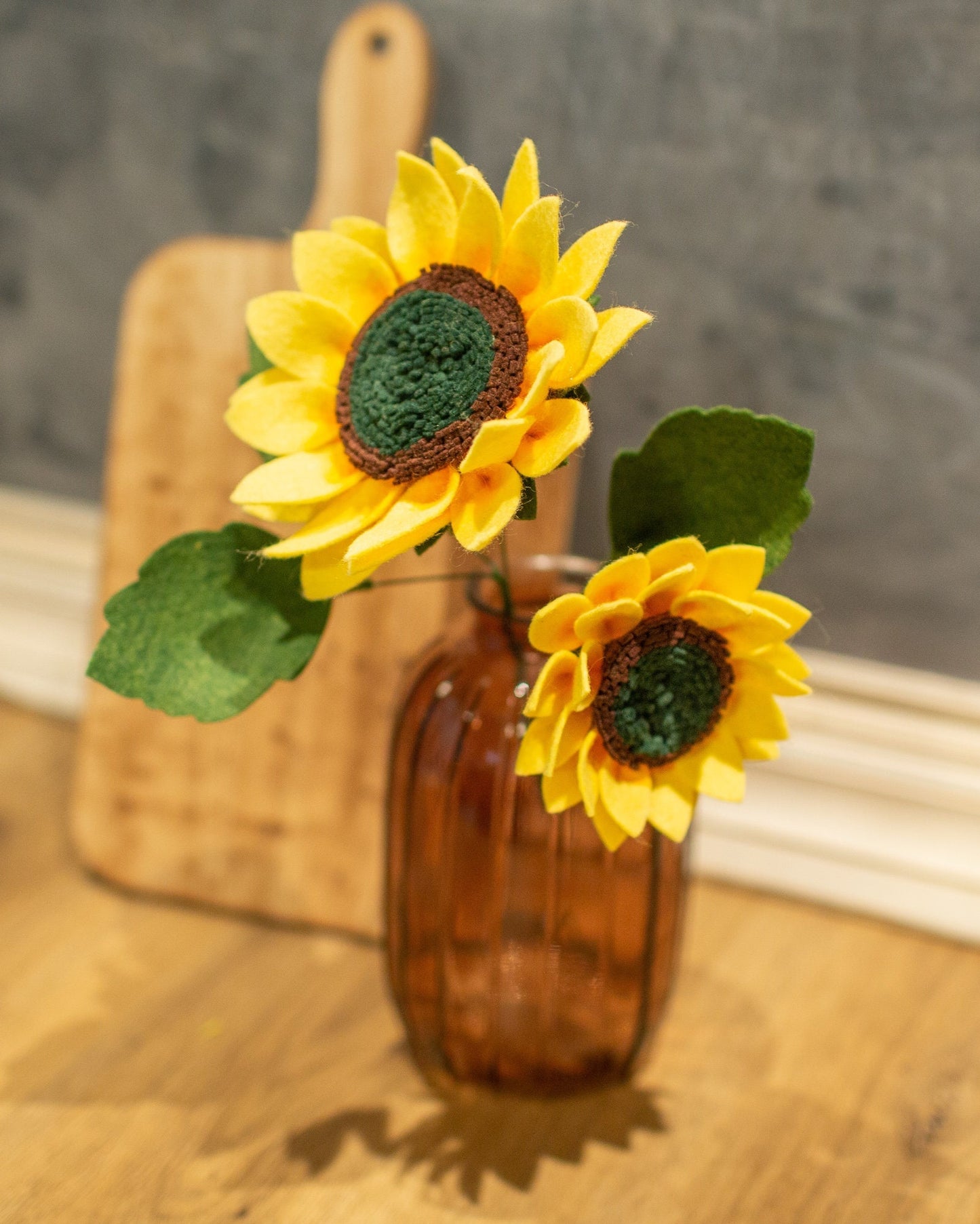 Sunflower and Bud Stem