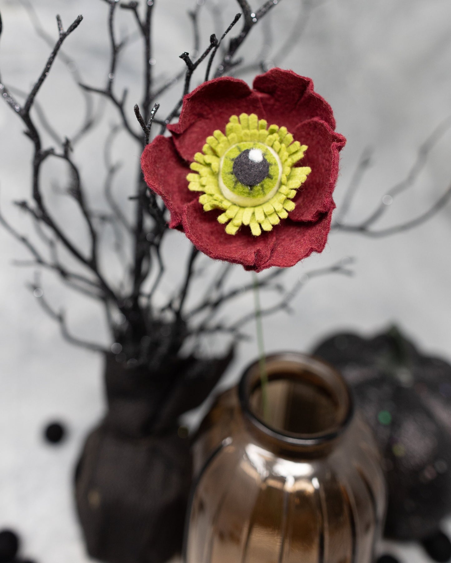Halloween Eyed Poppy Stem