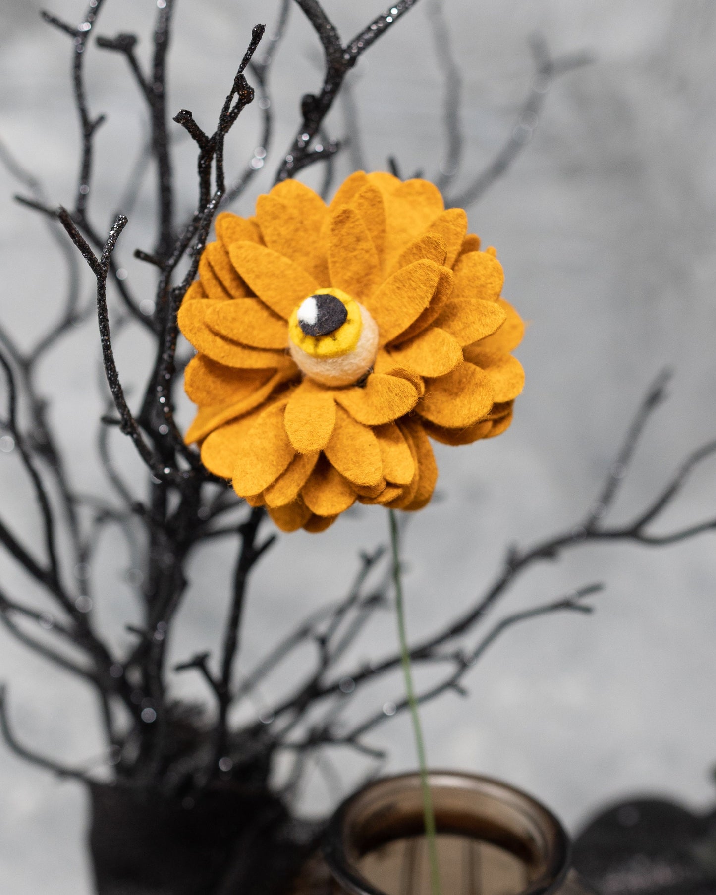 Halloween Eyed Marigold Stem
