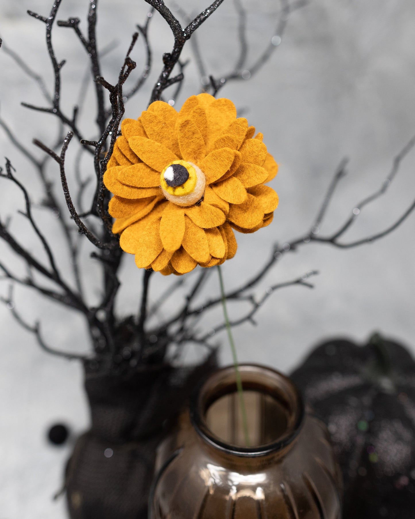 Halloween Eyed Marigold Stem