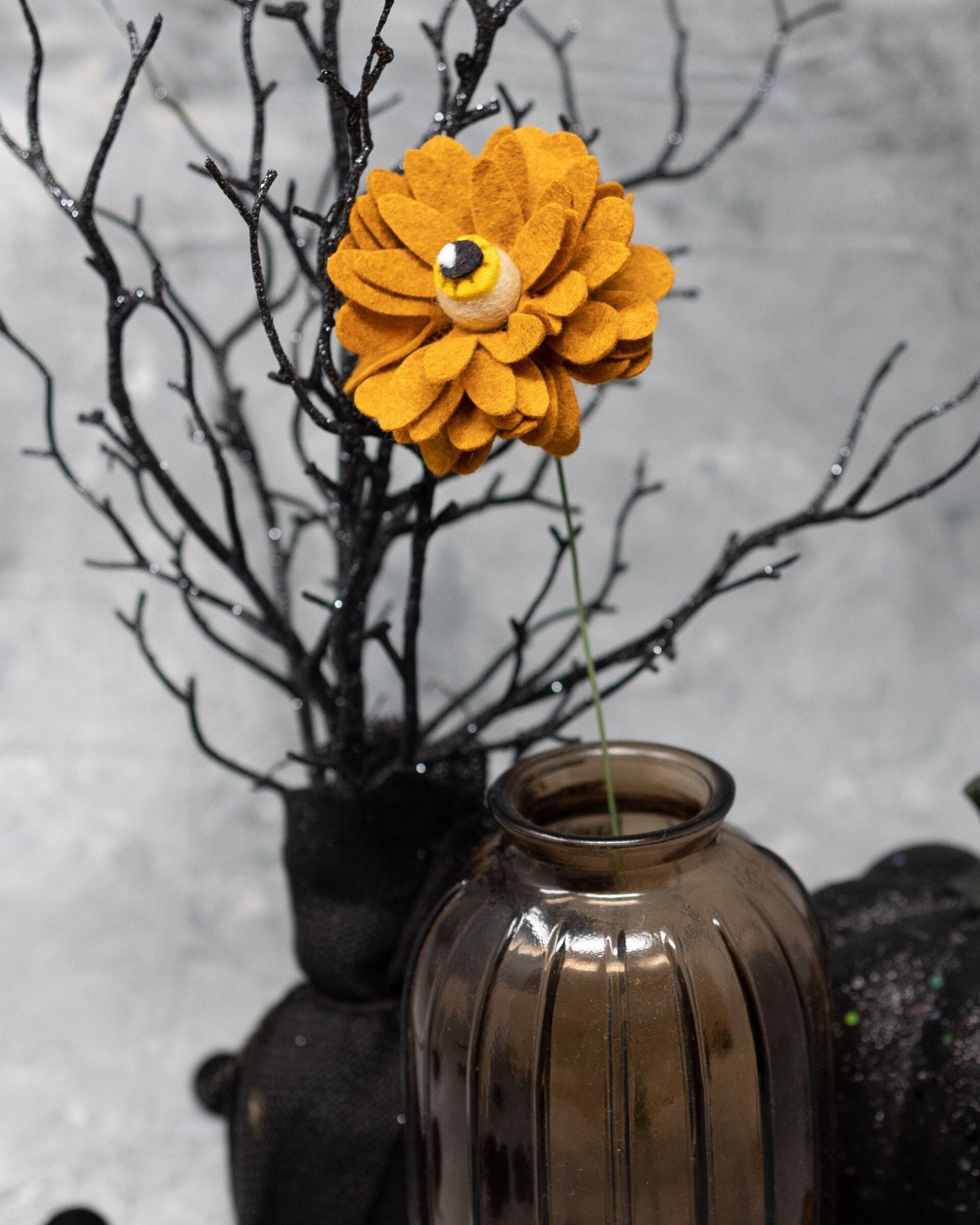 Halloween Eyed Marigold Stem