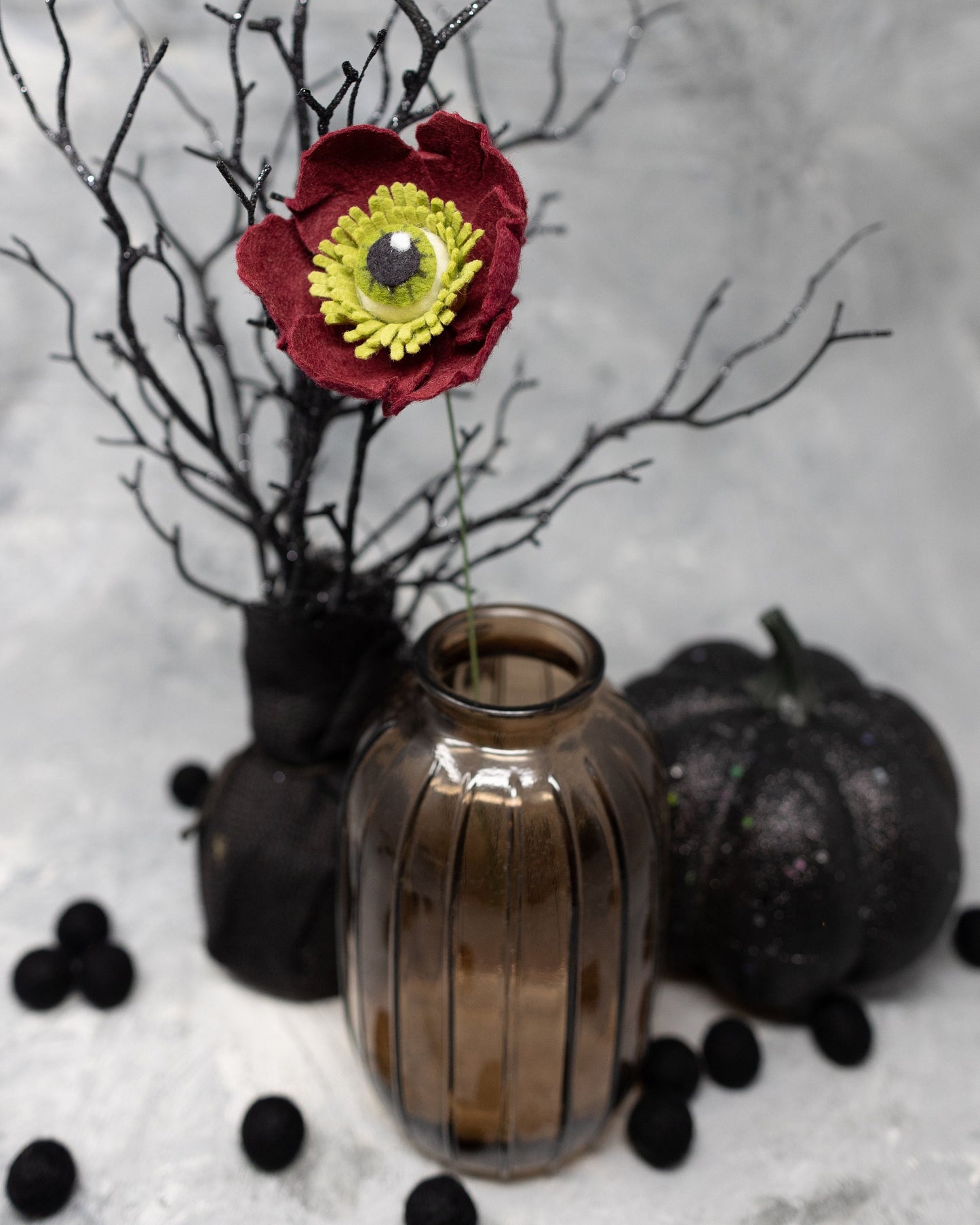 Halloween Eyed Poppy Stem