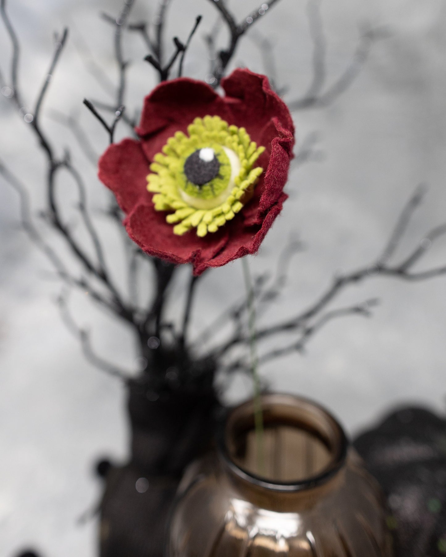 Halloween Eyed Poppy Stem