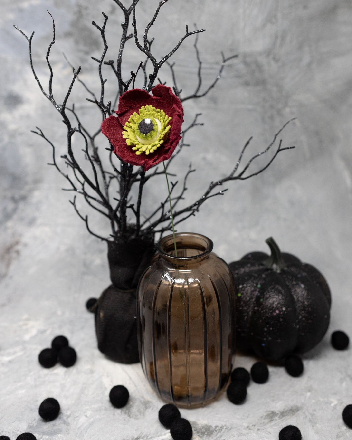 Halloween Eyed Poppy Stem
