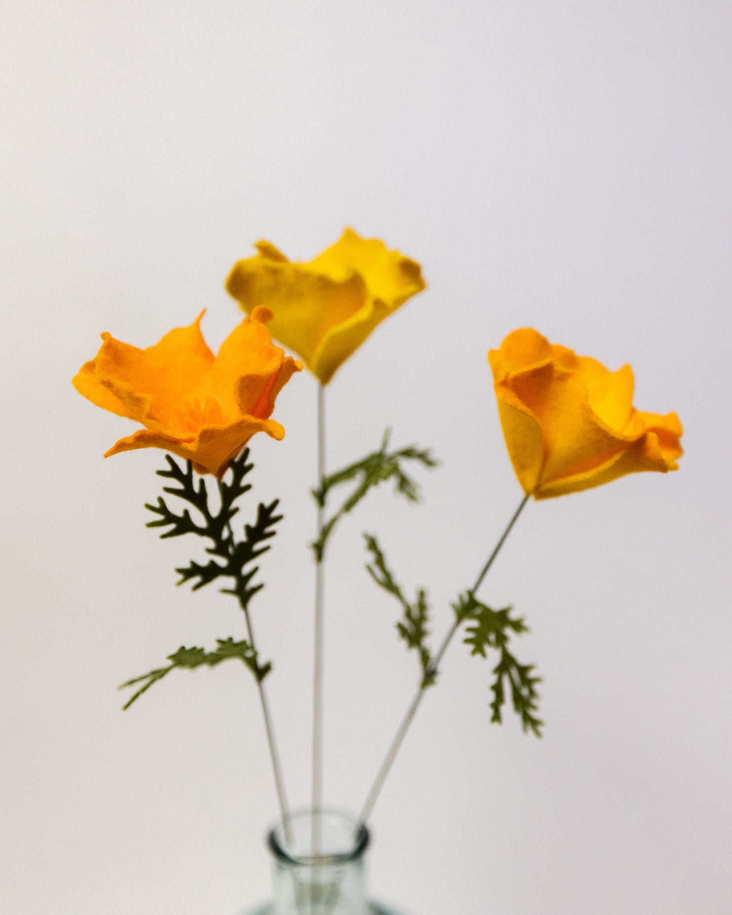 California Poppy Felt Flower Stem