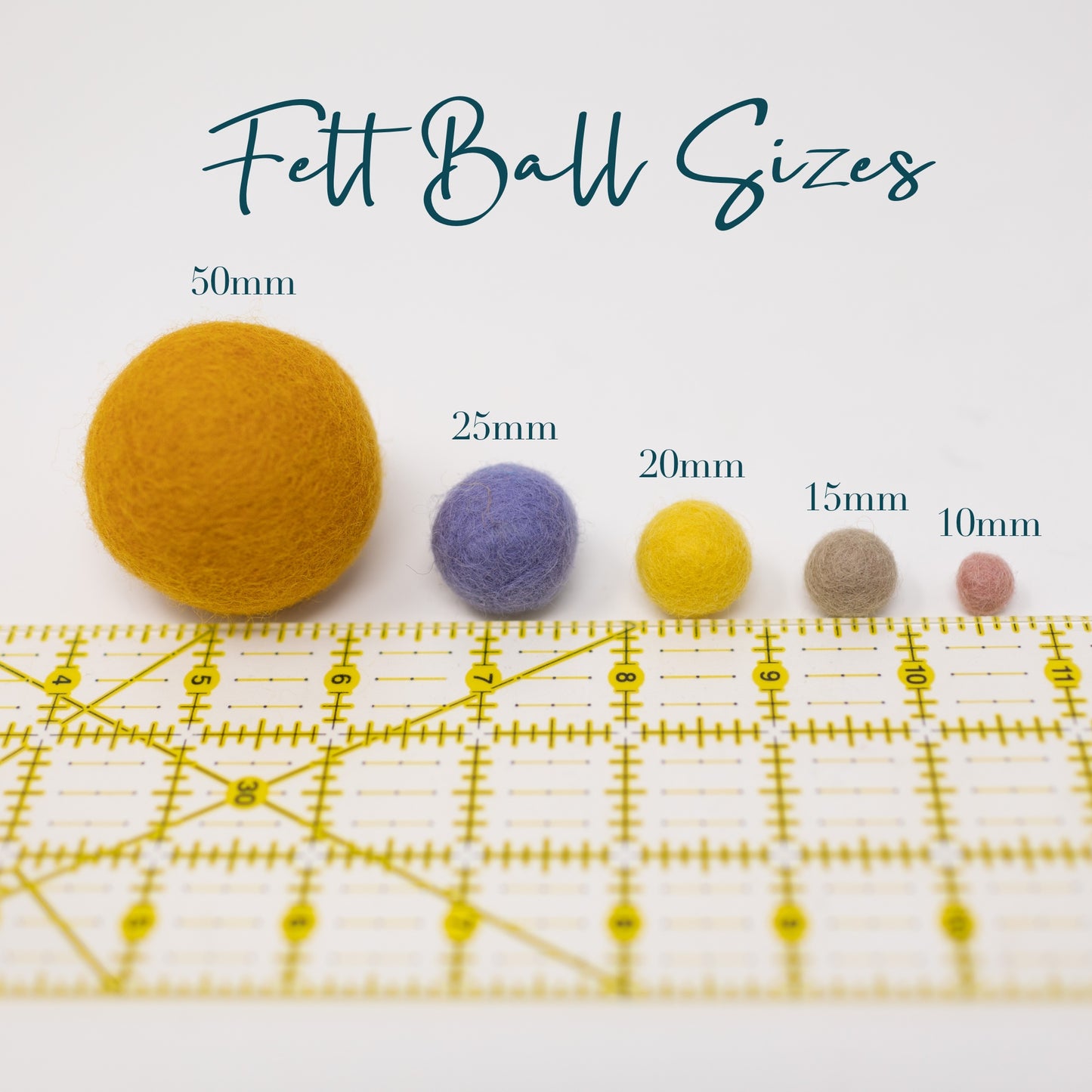 Felt Balls 15mm (25 Pack)