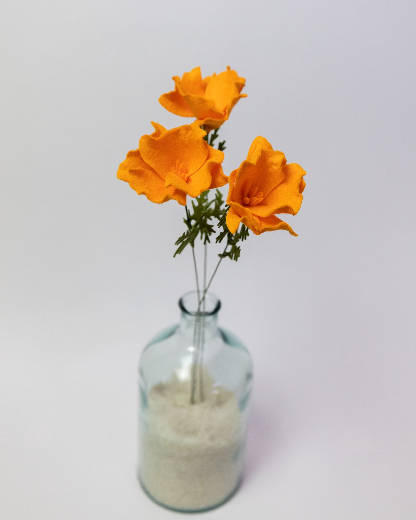 California Poppy Felt Flower Stem